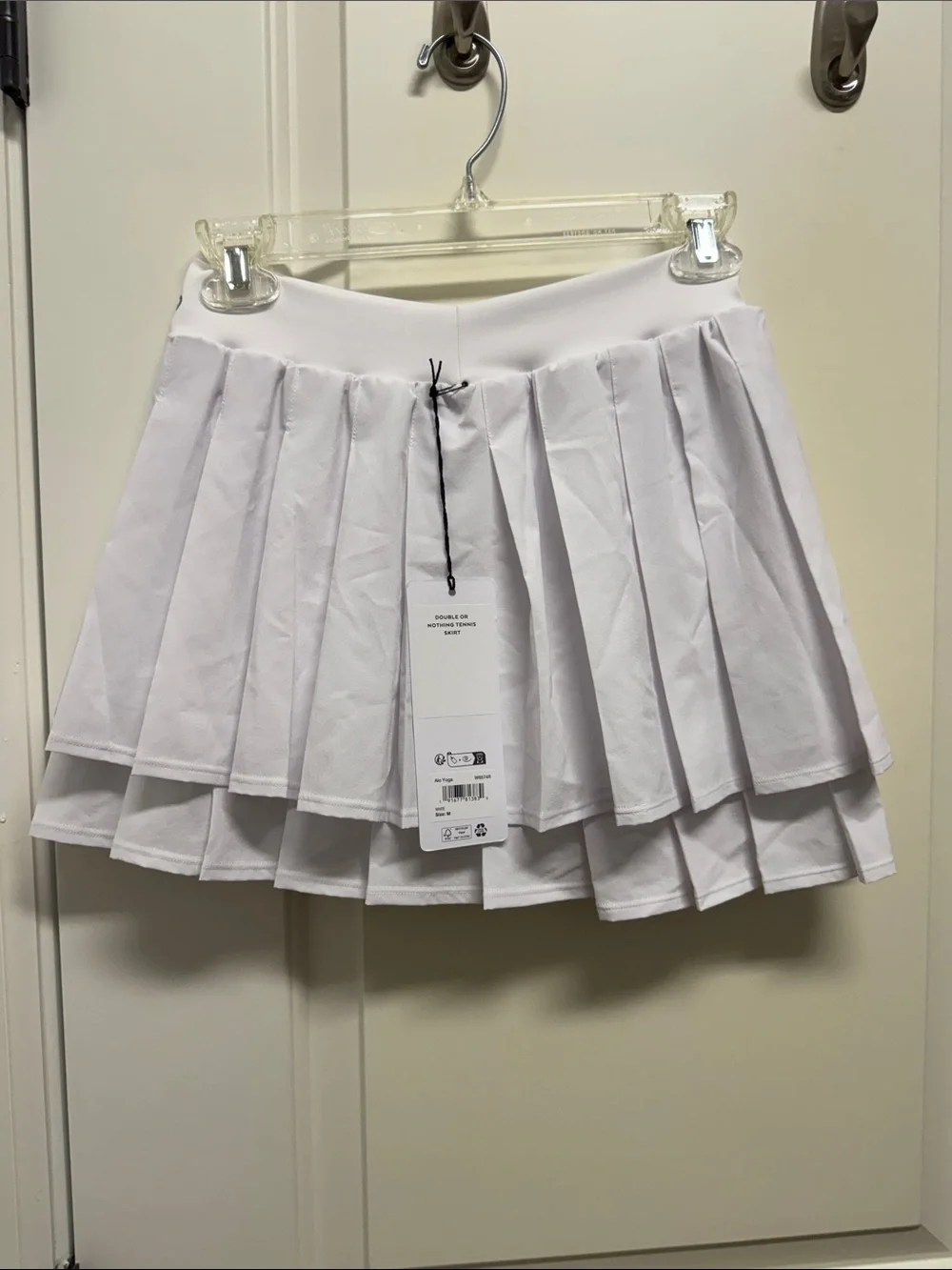 alo White Double or Nothing Tennis Skirt